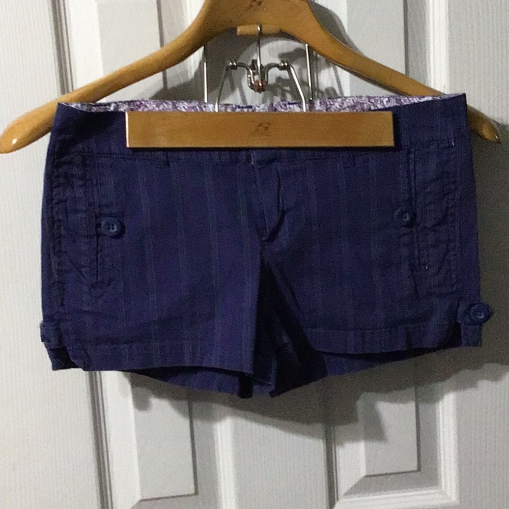 Blue pinstripe shorts